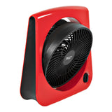 Comfort Zone 10" 3-Speed Adjustable Turbo Fashion Table Fan in Red