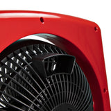 Comfort Zone 10" 3-Speed Adjustable Turbo Fashion Table Fan in Red