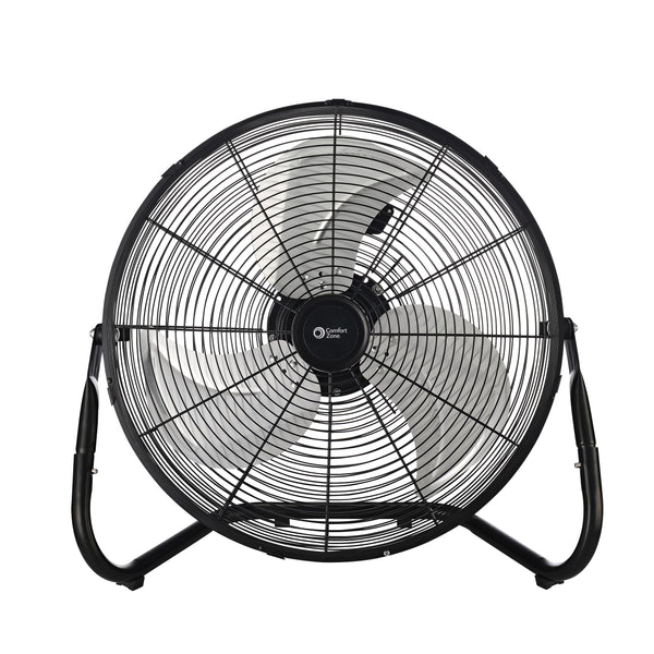 Comfort Zone 18" 3-Speed High-Velocity Floor Fan with Adjustable Tilt