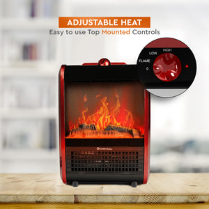 Comfort Zone Mini Ceramic Tabletop Fireplace Heater