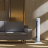 Comfort Zone 29" 3-Speed Oscillating Tower Fan w/ Sturdy Base in White
