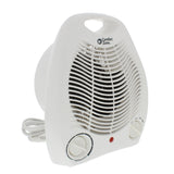 Comfort Zone Fan-Forced Electric Portable Heater with Thermostat in White
