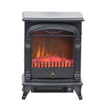 Comfort Zone Electric Fireplace Stove Heater in Black