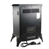 Comfort Zone Electric Fireplace Stove Heater in Black