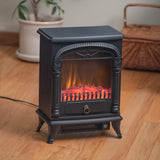 Comfort Zone Electric Fireplace Stove Heater in Black