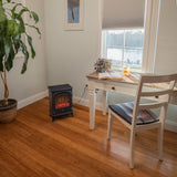 Comfort Zone Electric Fireplace Stove Heater in Black