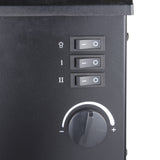 Comfort Zone Electric Fireplace Stove Heater in Black