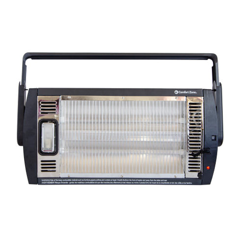 Comfort Zone Ceiling-Mounted 1500-Watt Radiant Quartz Heater in Black