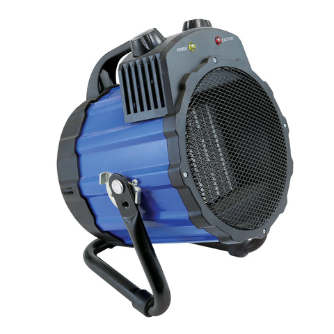 Comfort Zone Portable Ceramic Utility Barrel Heater in Blue