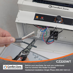 Comfort Zone Ceiling-Mounted 5,000-Watt Fan-Forced Industrial Heater