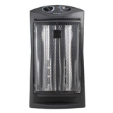Comfort Zone Fan-Assisted Tower Radiant Quartz Heater in Black