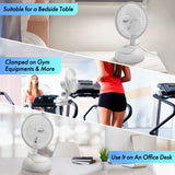 Comfort Zone 6" 2-Speed Clip Fan with Base in White