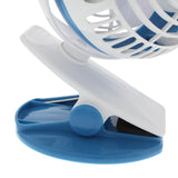 Comfort Zone 4" 1-Speed Desk Clip USB/Battery Fan in Blue