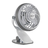 Comfort Zone 4" 1-Speed Desk Clip USB/Battery Fan in Grey