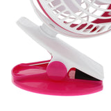 Comfort Zone 4" 1-Speed Desk Clip USB/Battery Fan in Pink