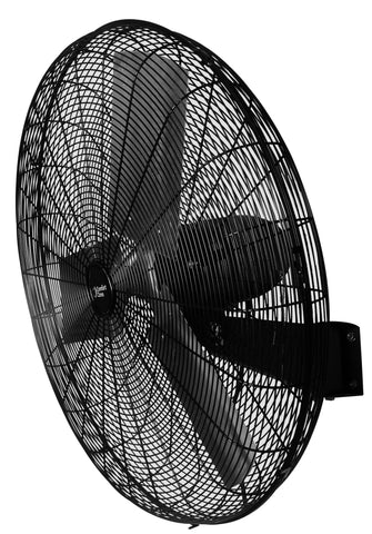 Comfort Zone 30" 2-Speed High-Velocity Industrial Oscillating Wall Fan in Black