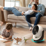 Comfort Zone 8-Inch 3-Speed Digital Oscillating Fan with Remote in White