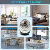 Comfort Zone 8-Inch 3-Speed Digital Oscillating Fan with Remote in White