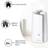 Comfort Zone Mini 1.3L Tower Mister Ultrasonic Humidifier in White