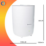 Comfort Zone Indoor 3.5L Top Fill Ultrasonic Mister Humidifier in White