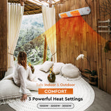 Comfort Zone 240V Outdoor/Indoor Electric Patio Heater with Remote in Silver