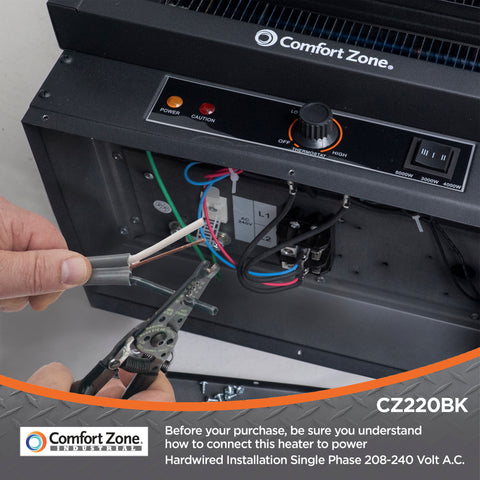 Comfort Zone Ceiling Mounted 5 000 Watt Fan Forced Industrial