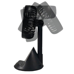 Comfort Zone 4” 3-Speed Rechargeable Personal Fan with Wireless Charger