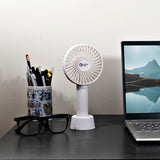 Comfort Zone 4" 3-Speed Rechargeable Wand Fan in White