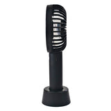 Comfort Zone 4" 3-Speed Rechargeable Wand Fan in Black