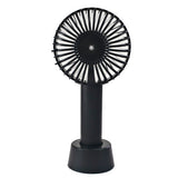 Comfort Zone 4" 3-Speed Rechargeable Wand Fan in Black