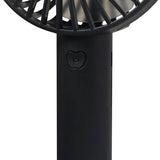 Comfort Zone 4" 3-Speed Rechargeable Wand Fan in Black