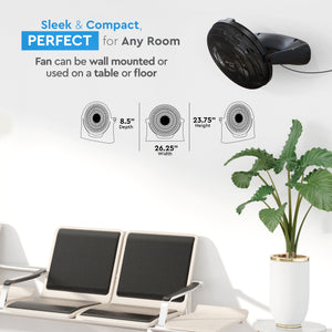 Comfort Zone 20" 3-Speed Powr Curve Floor Fan