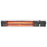 Comfort Zone Outdoor/Indoor Electric Patio Heater with Remote Control in Grey