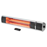 Comfort Zone Outdoor/Indoor Electric Patio Heater with Remote Control in Grey