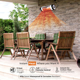 Comfort Zone Outdoor/Indoor Electric Patio Heater with Remote Control in Black/Silver
