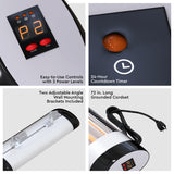 Comfort Zone Outdoor/Indoor Electric Patio Heater with Remote Control in Black/Silver