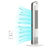 Comfort Zone 42-Inch Oscillating Tower Fan with Remote & Display in White
