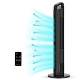 Comfort Zone 42-Inch Oscillating Tower Fan with Remote & Display in Black