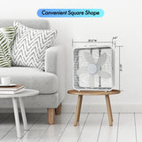 Comfort Zone 20" 3-Speed Box Fan in White  & Black