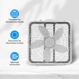Comfort Zone 20" 3-Speed Box Fan in White