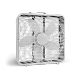 Comfort Zone 20" 3-Speed Box Fan in White  & Black