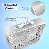 Comfort Zone 20" 3-Speed Box Fan in White
